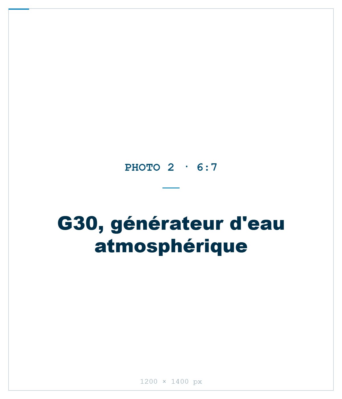 G30, générateur d'eau atmosphérique OCELESTE