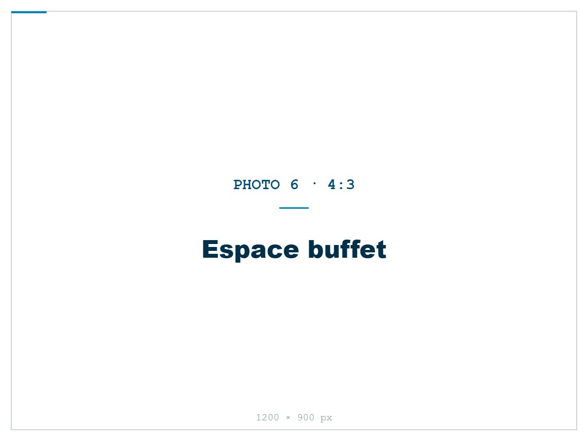 Espace buffet d'accueil des visiteurs