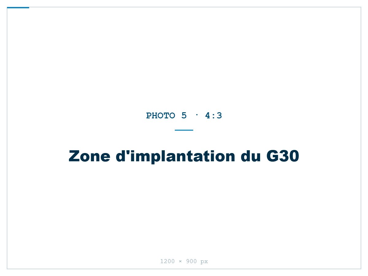 Zone d'implantation du G30 dans les locaux OCELESTE